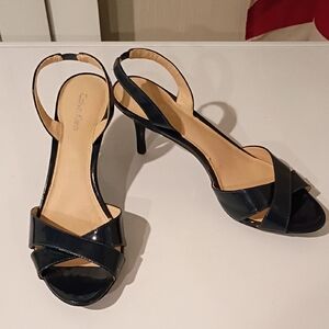 Calvin Klein Slingback Pumps With a Srappy, Criss-Cross In Super Condition